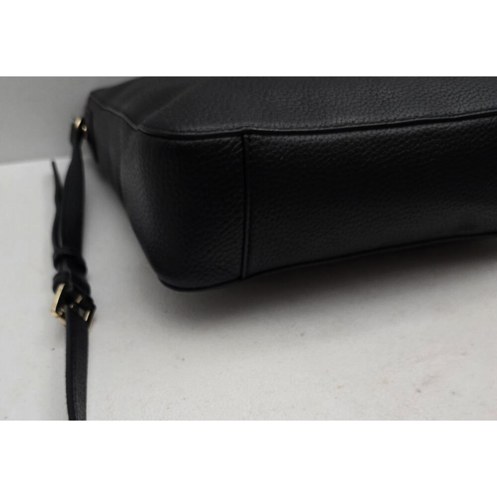 Michael Kors Jet Set Messenger Bag Black Leather Crossbody - Picture 8 of 13